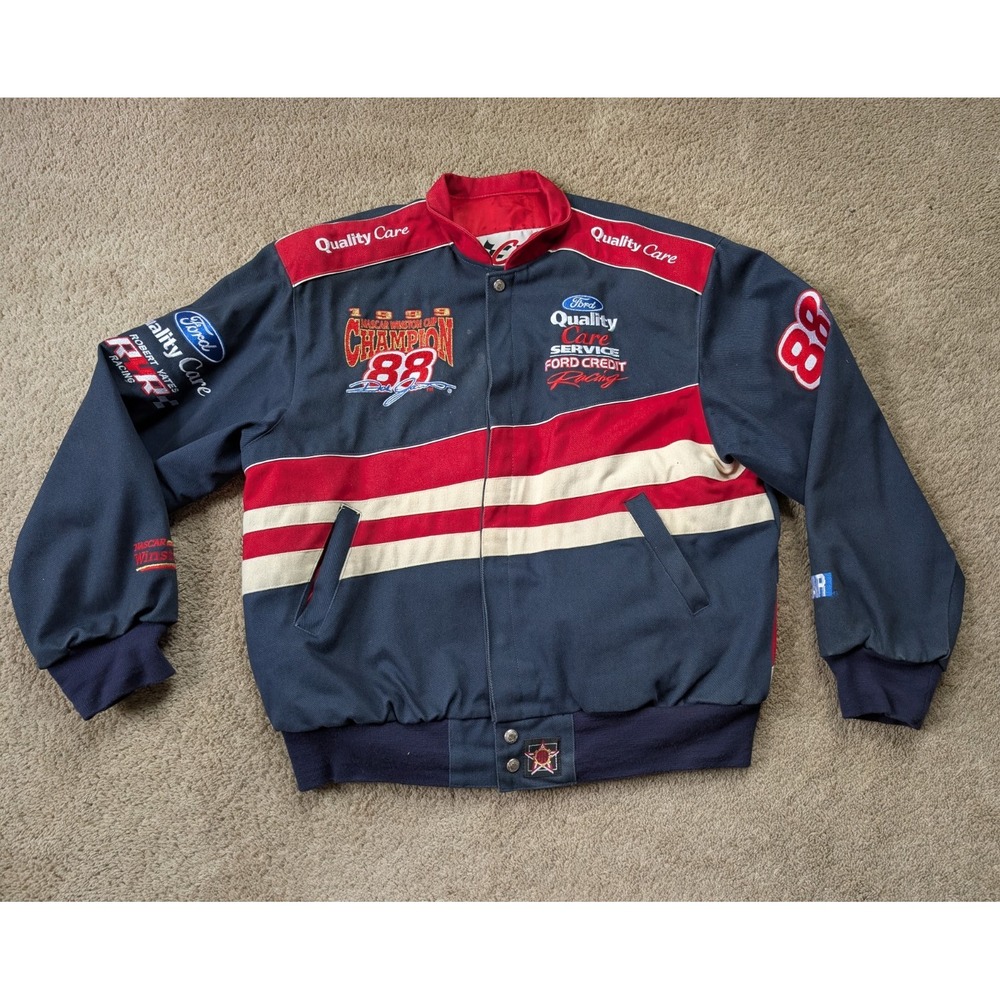 Vintage Jeff Hamilton Nascar Jacket Mens Large 1998 Winston Cup Dale Jarrett